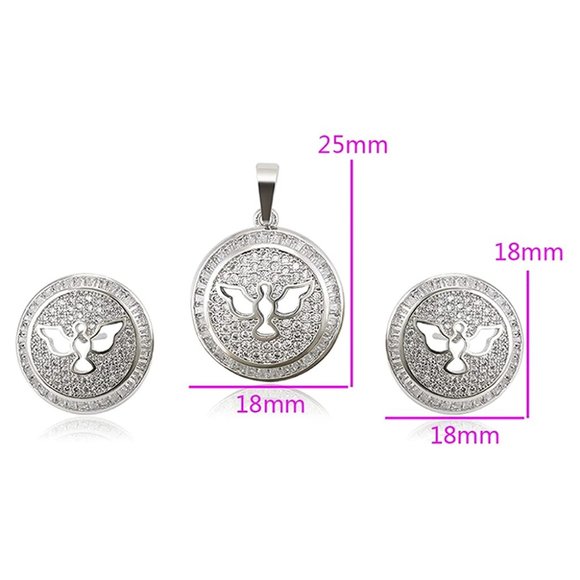 Charles Delon Pendant Earrings Jewelry Set - Picture 2 of 3